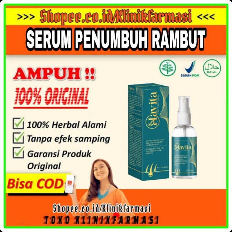 Havita Spray Penumbuh Rambut Alami Mengatasi Kebotakan Dan Rambut Rontok
