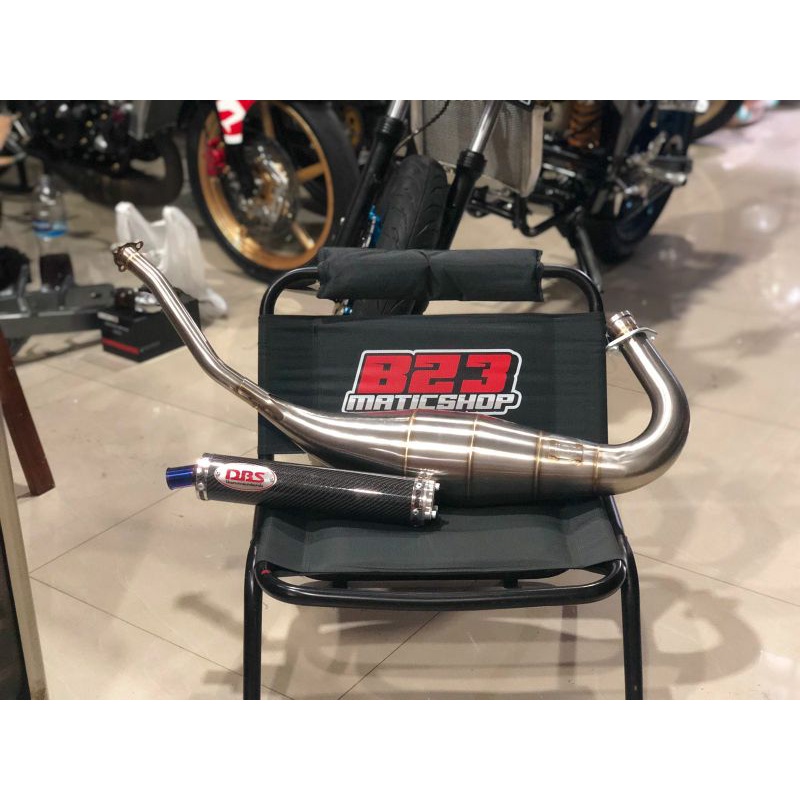 Knalpot dbs t4 jigsaw cobra biasa carbon titanium ninja r rr kr krr stenlis full set ori original re