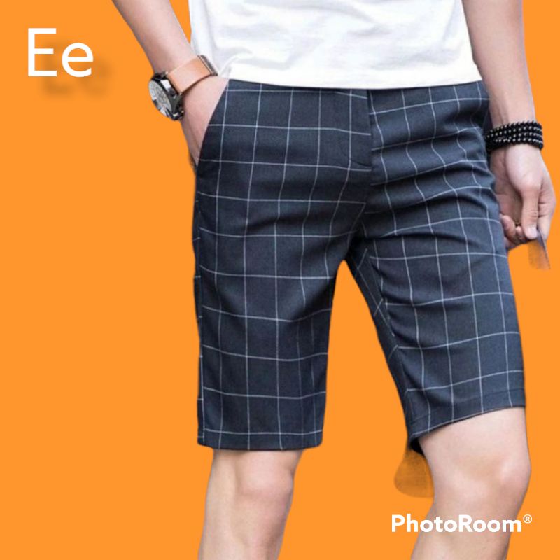 celana pendek pria Tartan celana pendek Tartan dewasa