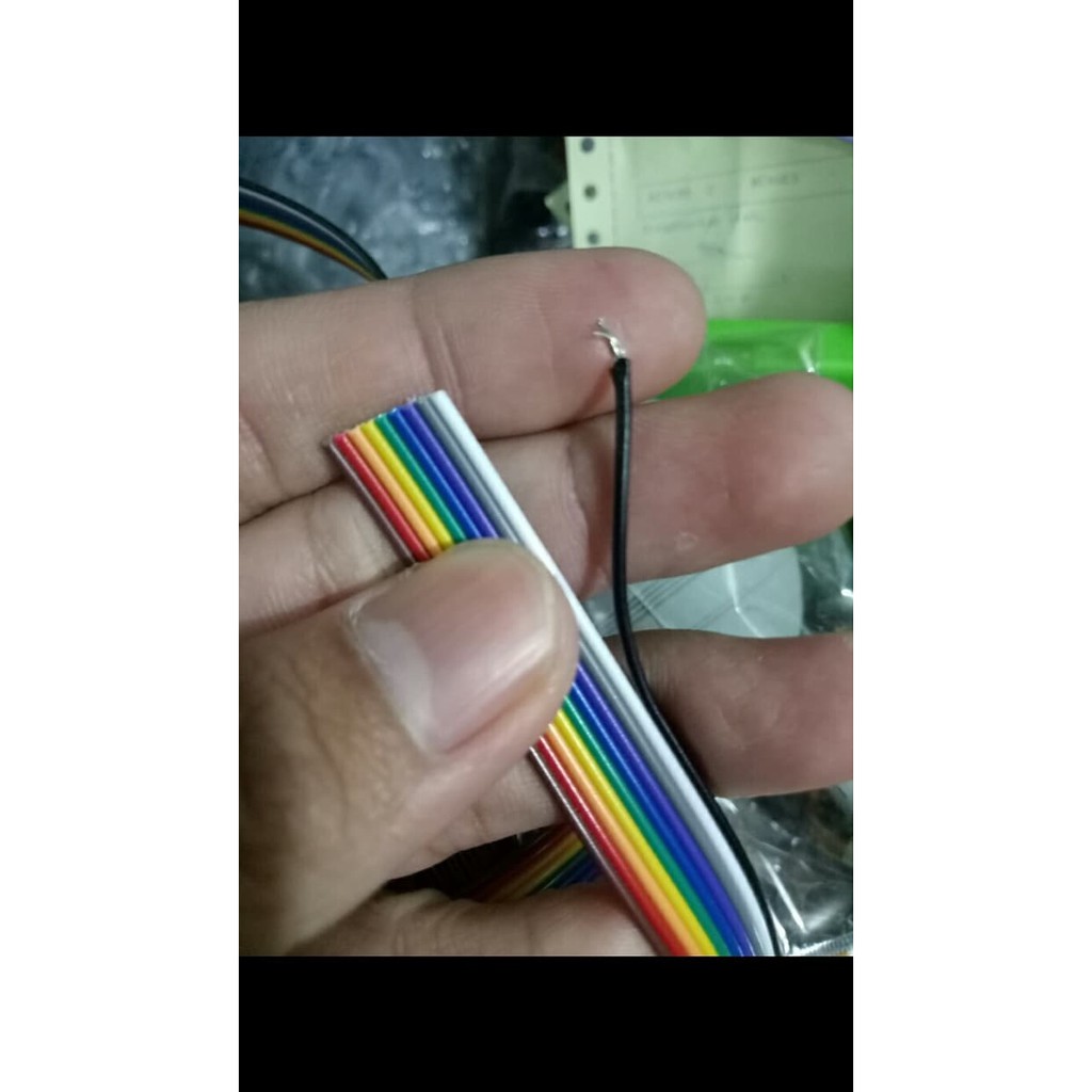 New kabel pelangi 10p bagus dalemnya putih kayak awg