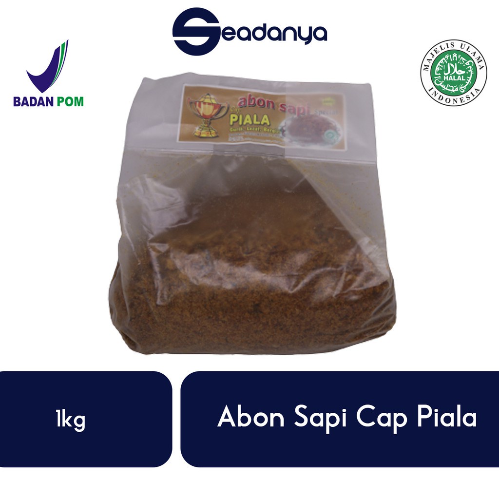 

Abon Sapi Cap Piala 1Kg Beef Floss HALAL MUI & BPOM -Harga Promo