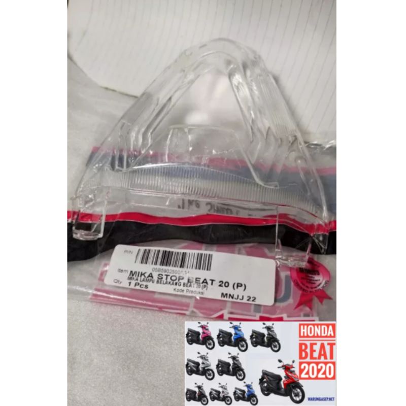 Kaca mika lampu stop rem belakang Beat LED/Deluxe 2020-2022