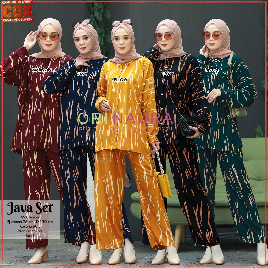 Baju Set Jumbo Wanita Muslim LD 120 Setelan JVA Terbaru - Baju Setelan One Set Jumbo