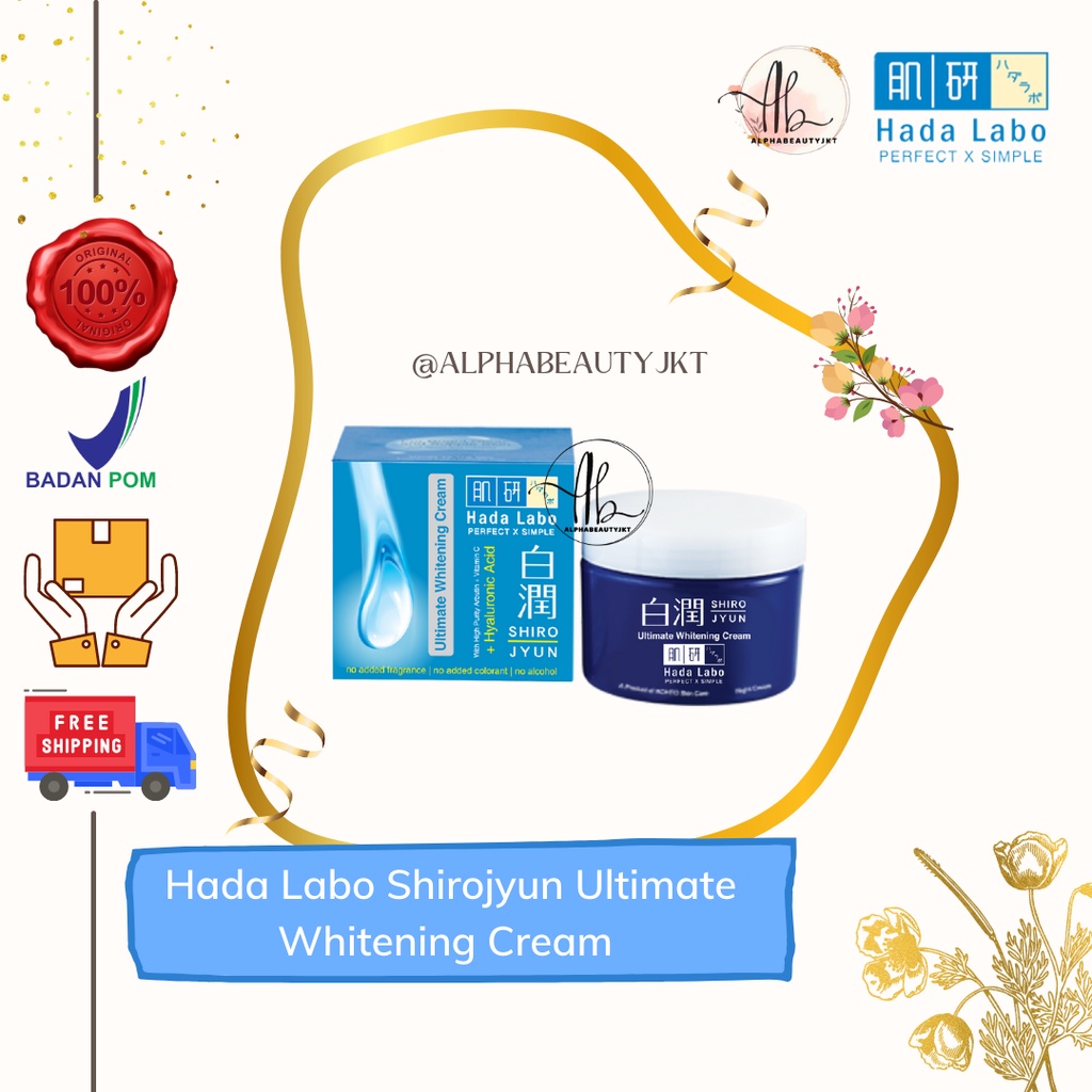 Hada Labo Shirojyun Ultimate Whitening Cream 40gr / Hadalabo Shirojyun Night Cream