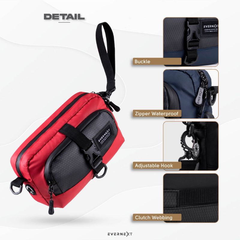 Tas sling pouch bag waterproof pria wanita multifungsi tas selempang pria anti air terbaru kualitas import tas selempang cowok dan bahu laki laki terlaris Brooklyn series