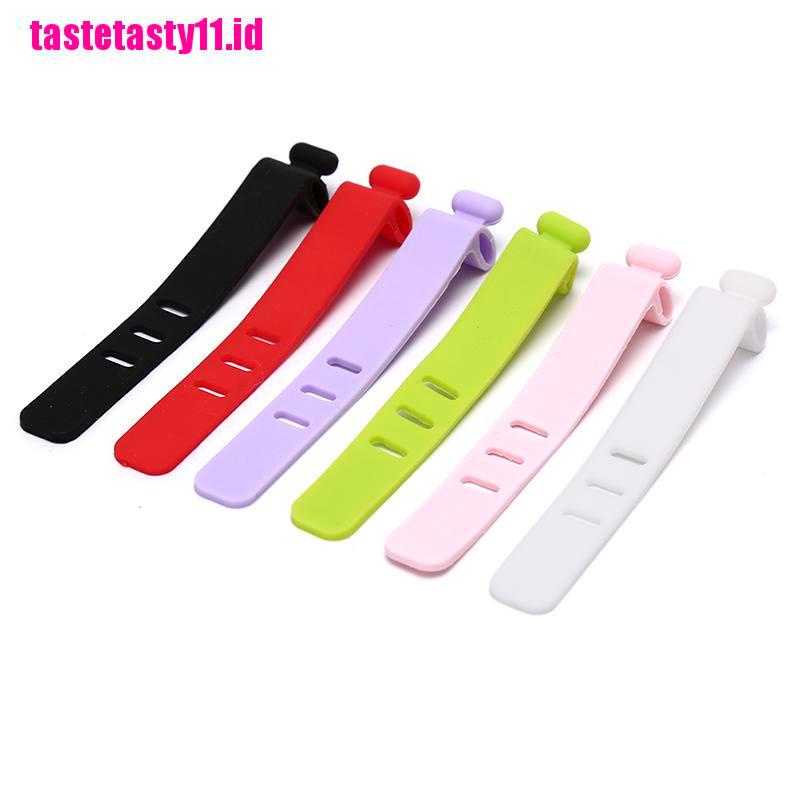 【TTID】Silicone Data Cable Organizer Headphone Cord Finishing Buckle Wrap Tie St