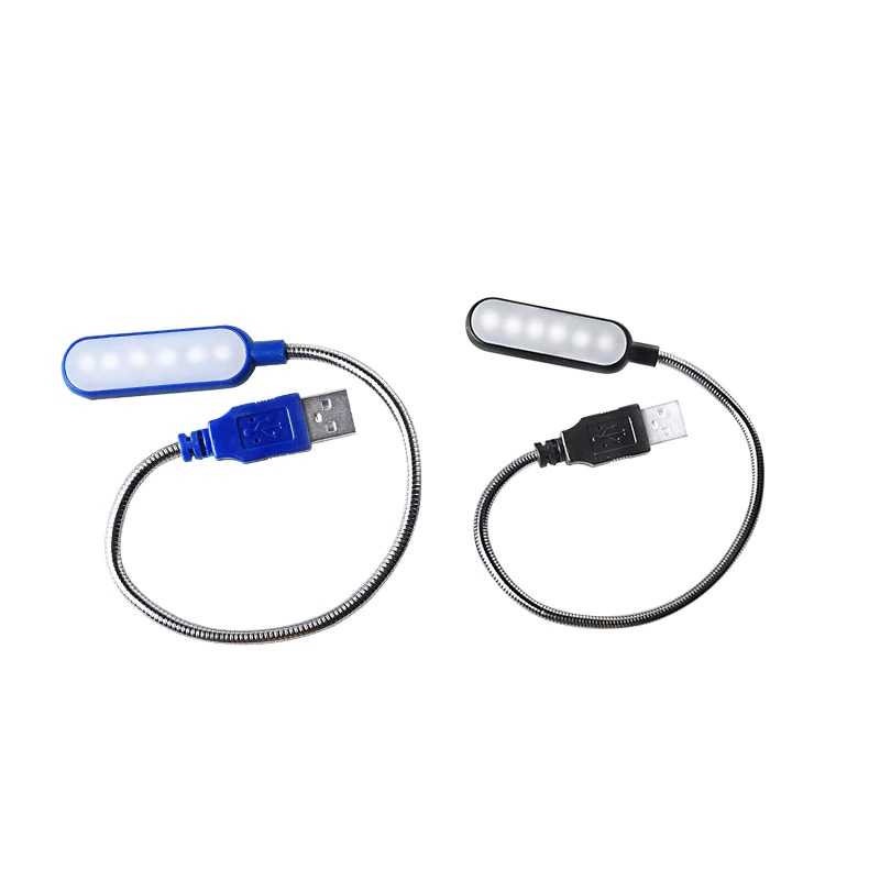 Lampu Belajar LED USB Metal Flexible 4 LED USB powered FM105 Hitam-5