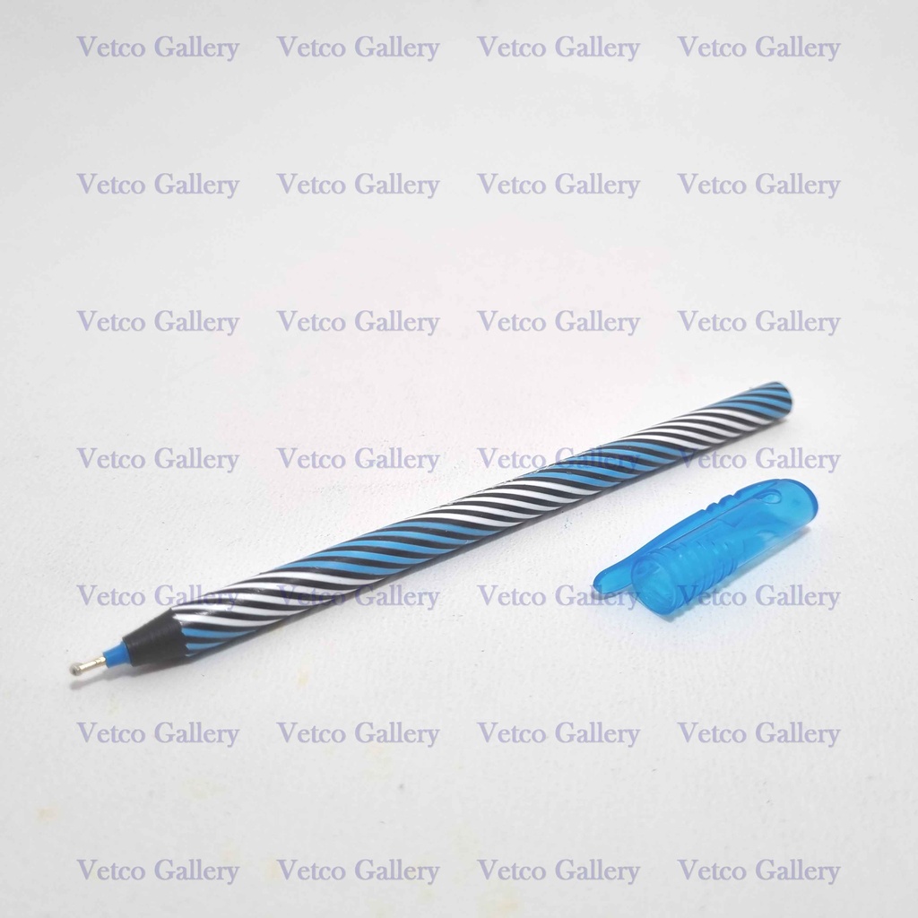 

Pulpen lilin 1 pcs - Marble pen bolpoin ulir alat tulis belang garis