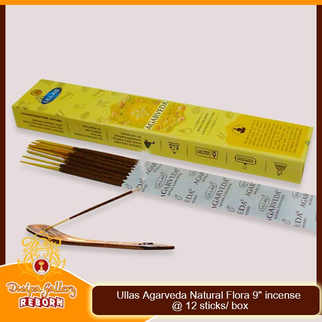 Ullas Agarveda Natural Flora 9&quot; incense @ 12 sticks/ box