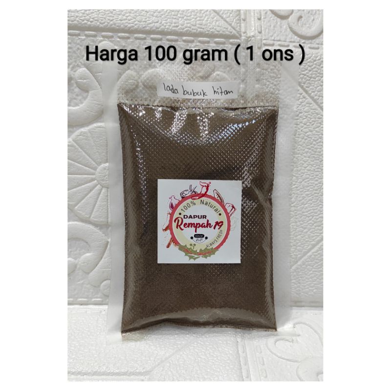 

Lada Bubuk Hitam ( 100 Gram) High Quality KD12