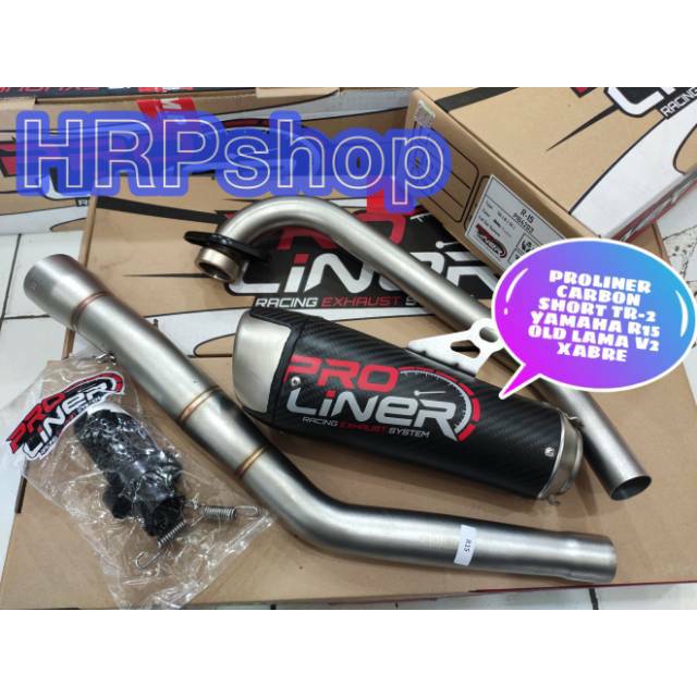 knalpot proliner TR-2 TR2 carbon short r15 lama v2 xabre