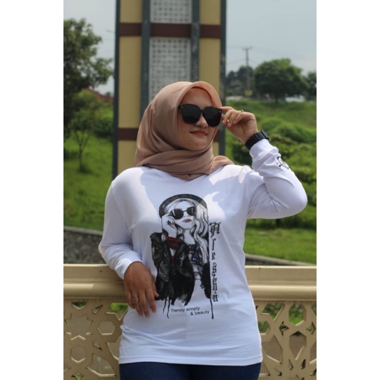 Alesha Kaos Wanita Lengan Panjang // Baju Wanita Terbaru2022 // Kaos Putih Zolaqu Atasan Wanita Leng
