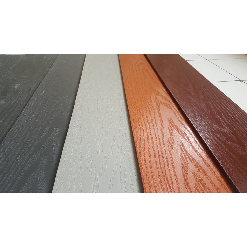 Lisplang Lisplank Pvc Plank Warna Abu Muda 200 X 8 X 4000 Mm