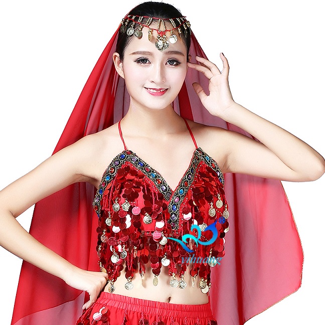 TANK TOP TANKTOP ATASAN BELLY DANCE SEQUIN BAJU TARI PERUT DISCO