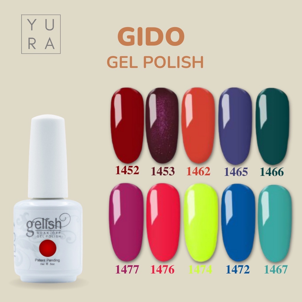 Gelish IDO Kutek Gel Nail Polish UV LED No. 1452-1545