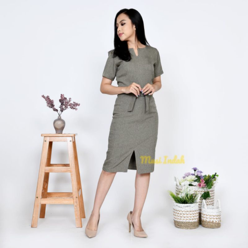 Dres Kerja Wanita Dres Wanita Formal Kantor Premium