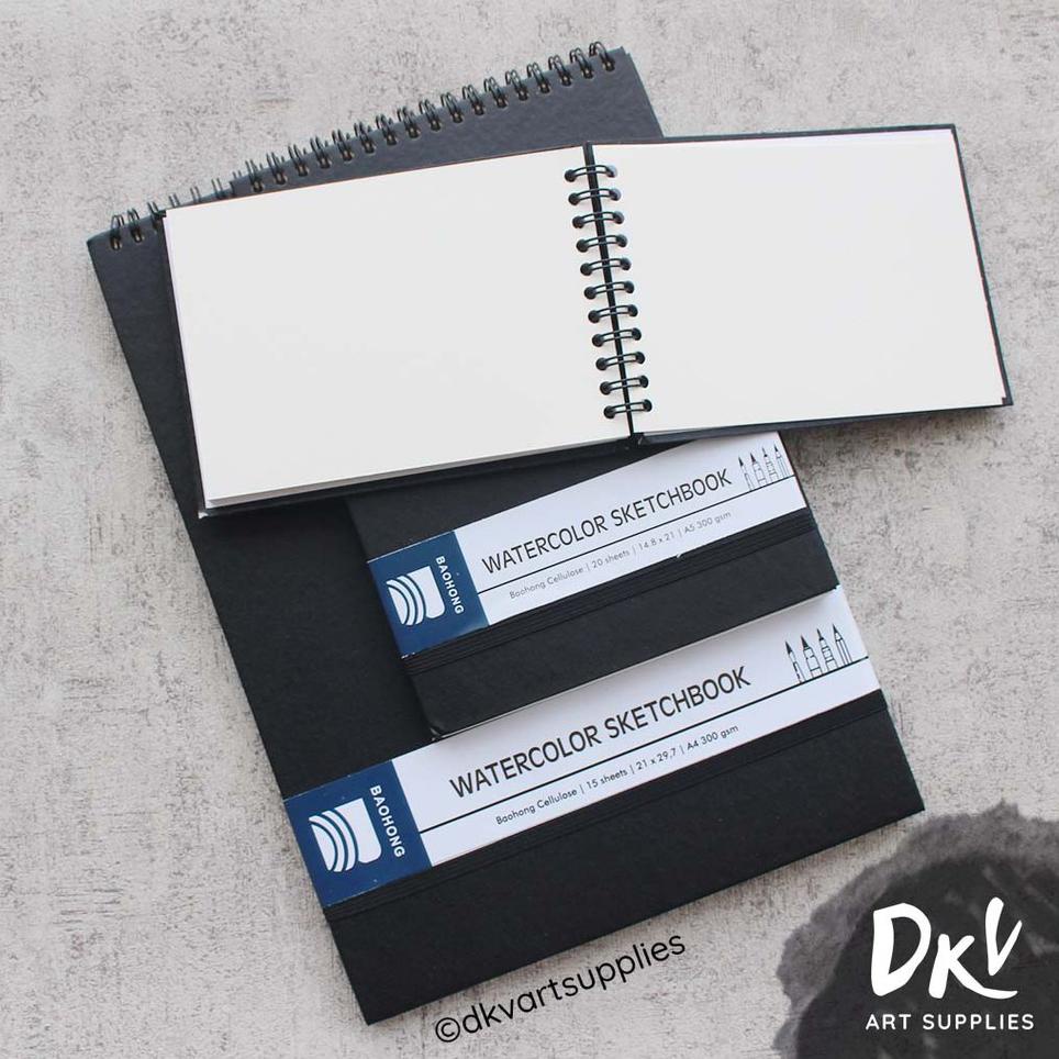 

Harga Grosir Watercolor Sketchbook Baohong Cellulose 300gsm A6 / A5 / A4 Termurah
