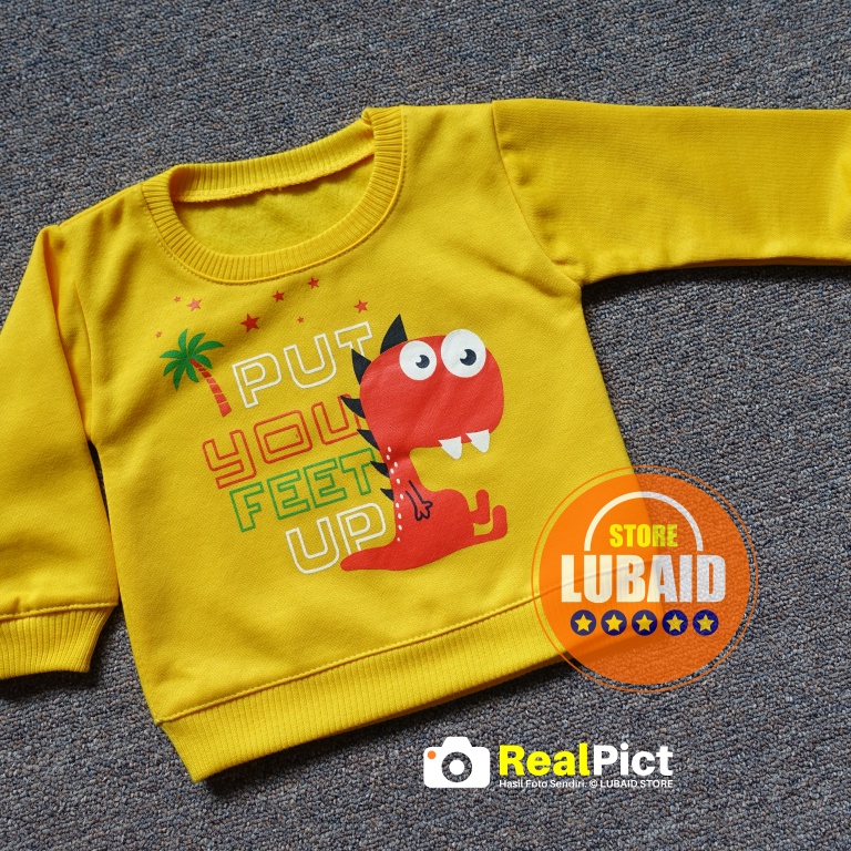 [SJK-RF04] LUBAID STORE, Setelan Sweater Anak 1-2 Tahun, Jaket Bayi RED FOREST Feet Up, Hangat Murah-2