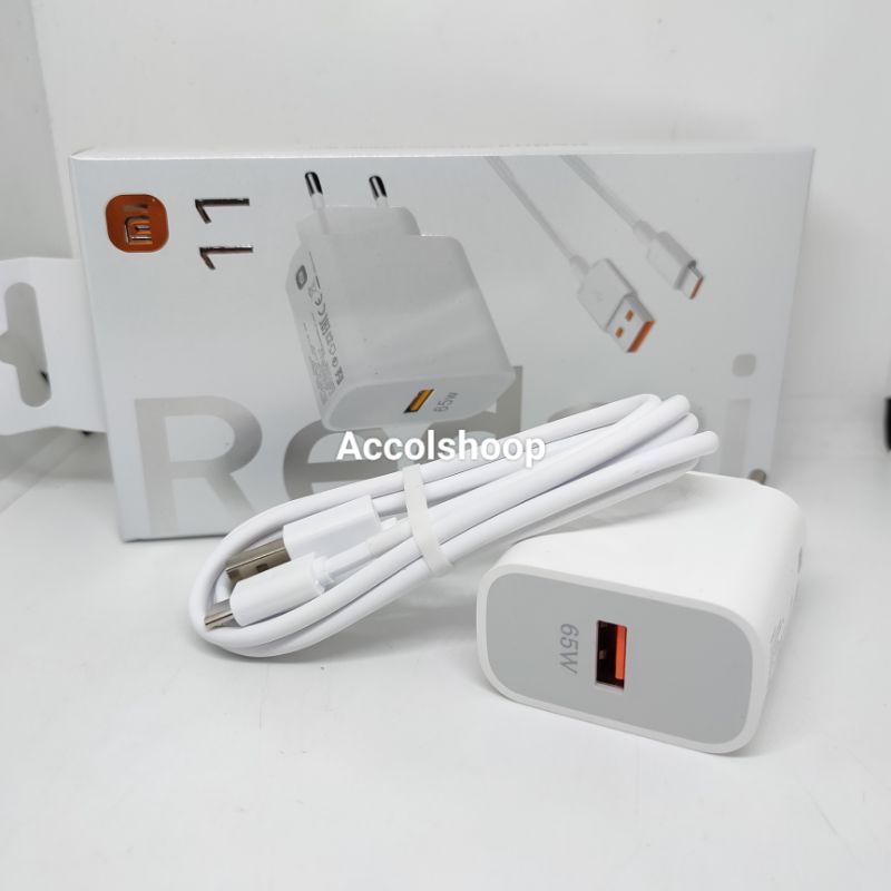 Charger Xiaomi Fast Charging 65W Micro Turbo Charger Qualcomm Quick Charger 3.0