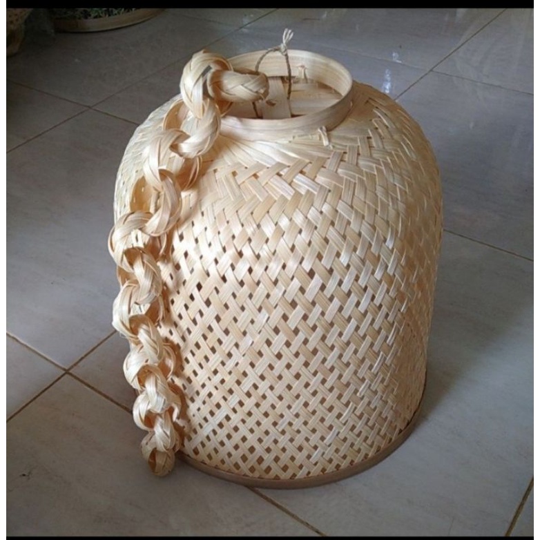 Paket (Isi 3 pcs) Kap Lampu Tabung | Kap Lampu Bambu | Dekorasi Lampu | Lampu Hias | Kerajinan Bambu