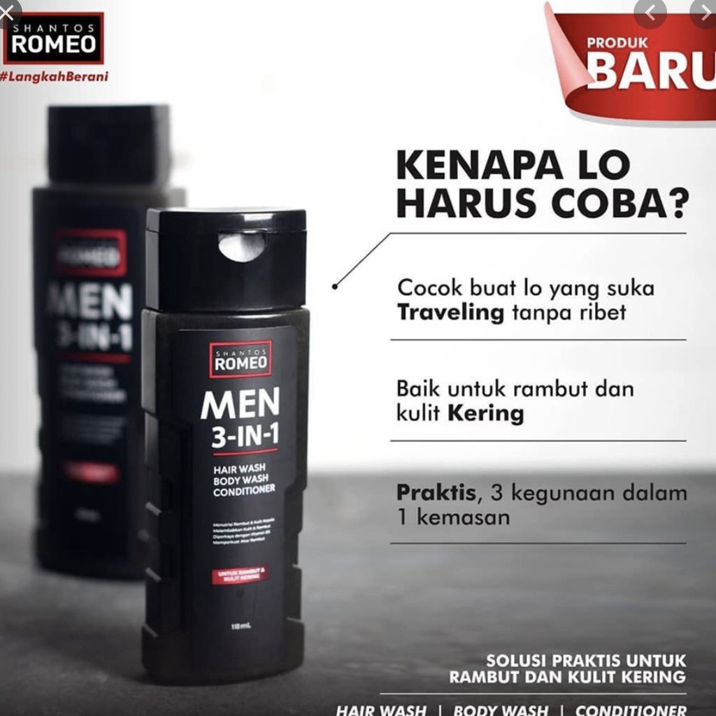 Shampoo &amp; Body wash Shantos Romeo 3in1 [110ml]