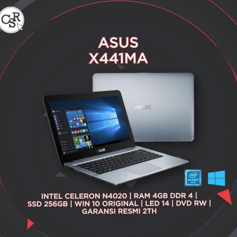 Jual Laptop Asus X441ma Intel Celeron N4020 Ram 4gb Ssd 256gb 14 Inch Dvd Rw Windows 10 Original 6321