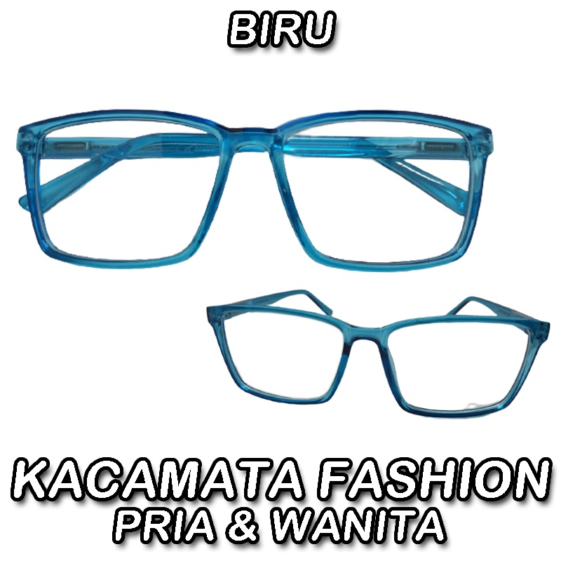 Promo Termurah Kacamata Fashion Transparan Pria Wanita Petak Unisex Sunglasses Lensa Transparan Import Kacamata Gaya Cewek Cowok Kacamata Normal Kacamata Dewasa