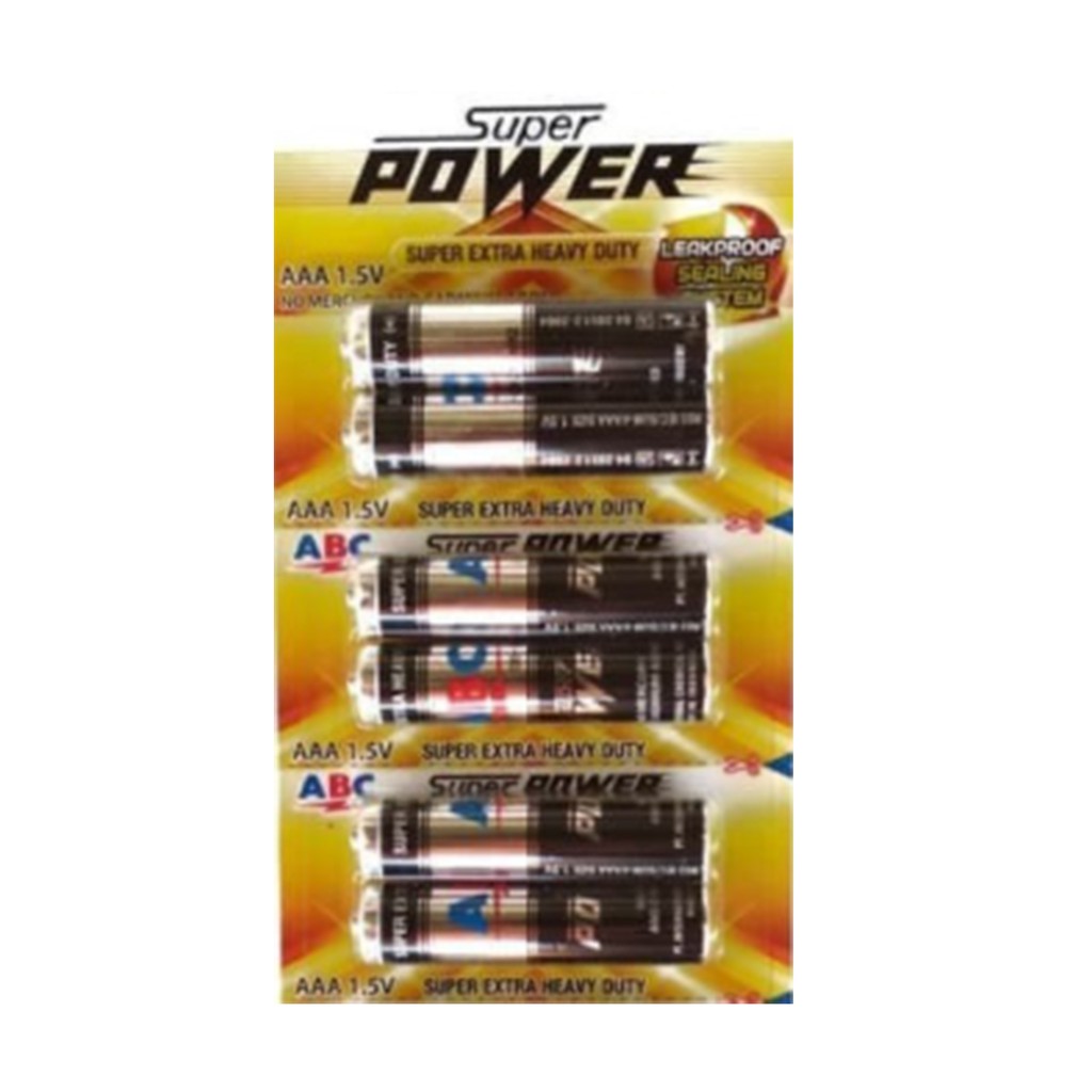 Baterai ABC Super Power AAA 1.5V (isi 2 pcs)