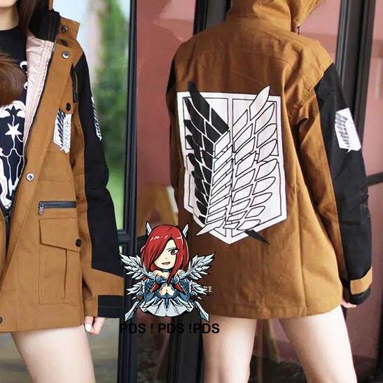 ➥ JAKET PARKA ANIME SNK ATTACK ON TITAN CANVAS PREMIUM AIVII ➭