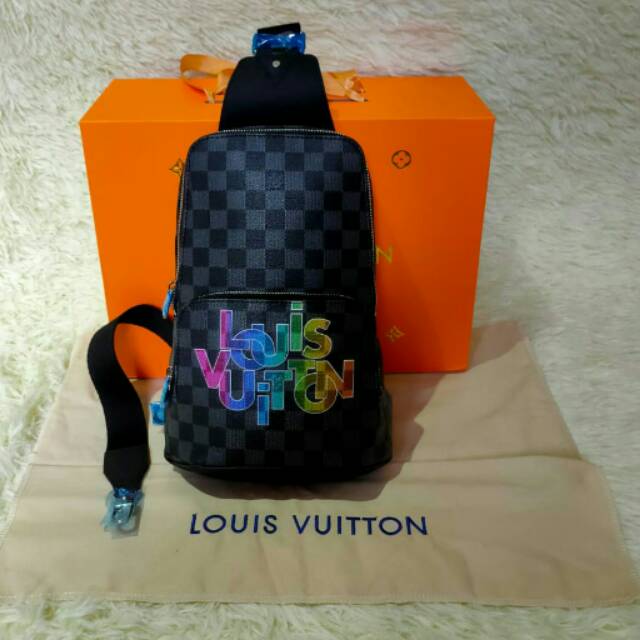 TAS LV AVENUE RAINBOW / SLING BAG LV AVENUE / LV AVENUE SLING BAG / TAS SELEMPANG PRIA / TAS PRIA