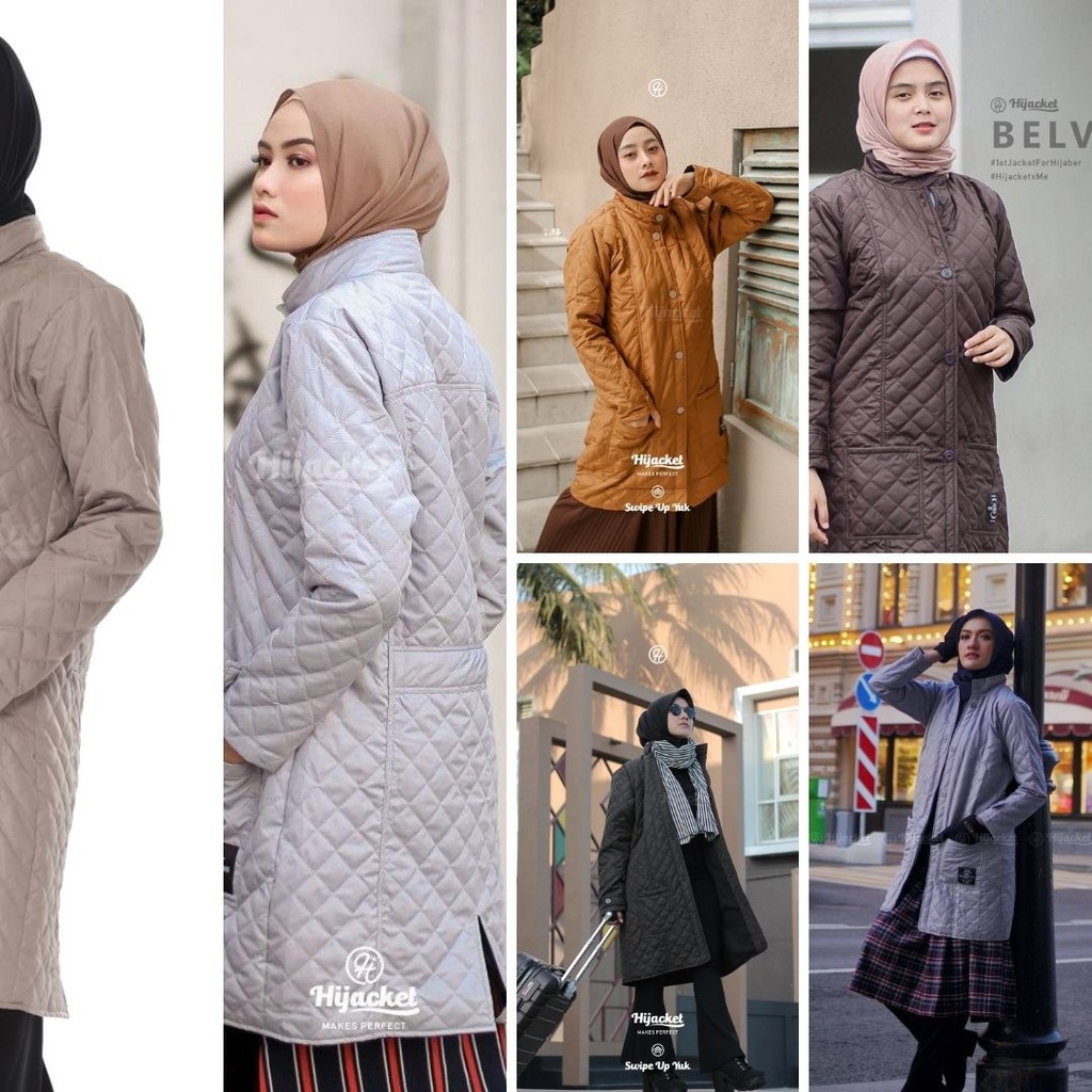 NO.1 jaket muslimah HIJACKET BELVA || GLAMOROUS LOOK JAKET Parasut / jaket hijaber hijaket belva-5