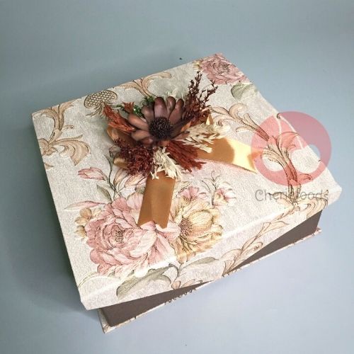 

Box hampers kue kering / kotak premium motif bunga - 22cm x 22cm