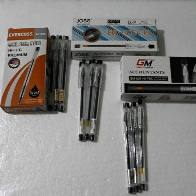 

Pulpen HI TECH EVERCOSS /GM/JOSS/TRIFELO/KENKO/VANCO/CARINEX 0.28mm hitam ECER!!!!!