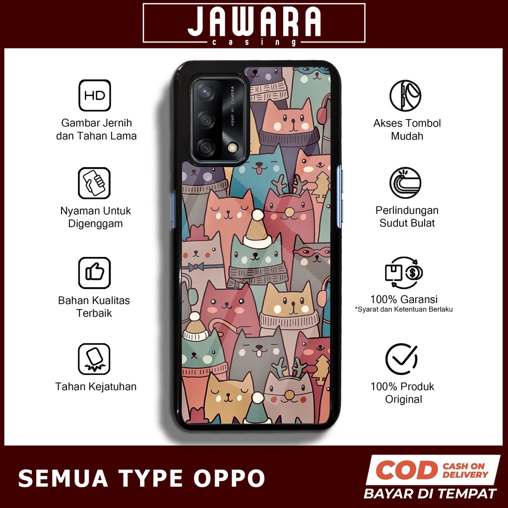 Case Oppo A74 4G A95 Case Hp Oppo A74 4G A95 Premium Glossy Jawara Casing [CAT1] Casing Hp Aesthetic