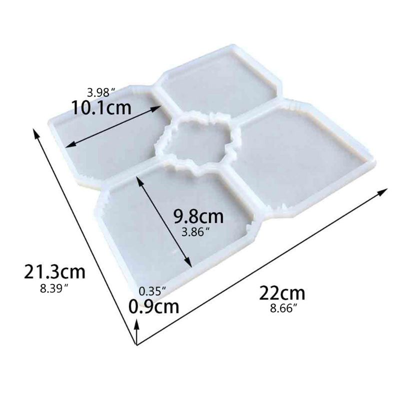 Siy Cetakan Epoxy Resin 5 In 1 Ukuran Besar Bahan Silikon