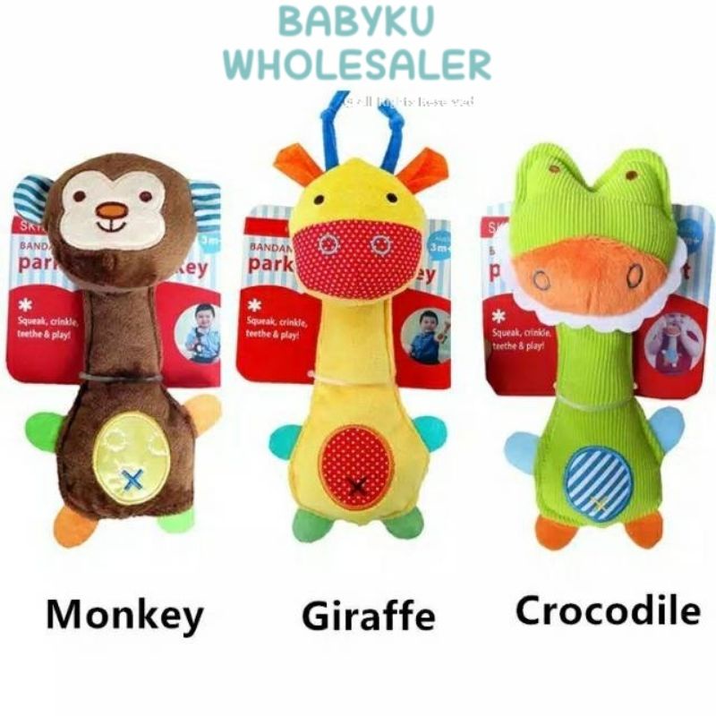 Mainan bayi rattle stick animal / baby toys rattle / mainan edukasi bayi