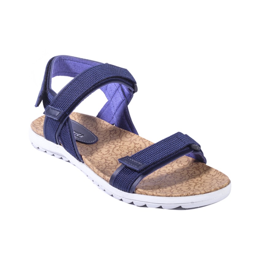 GWEN NAVY |FORIND x Lvnatica| Sendal Gunung Ori Tali Kulit Simpel Kayu Wanita/Women Sandal Footwear