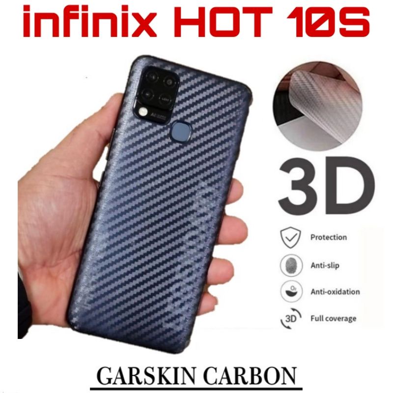 Garskin Infinix Hot 10S Skin Carbon Infinix Hot 10S Stiker Infinix Hot 10S