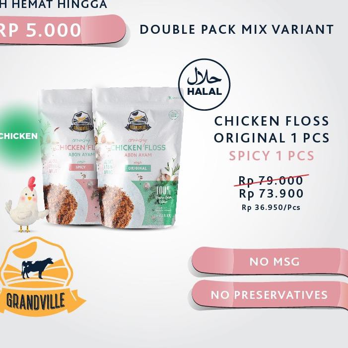 

❇ Grandville Abon AYAM Crunchy Double Pack Mix Variant ❋