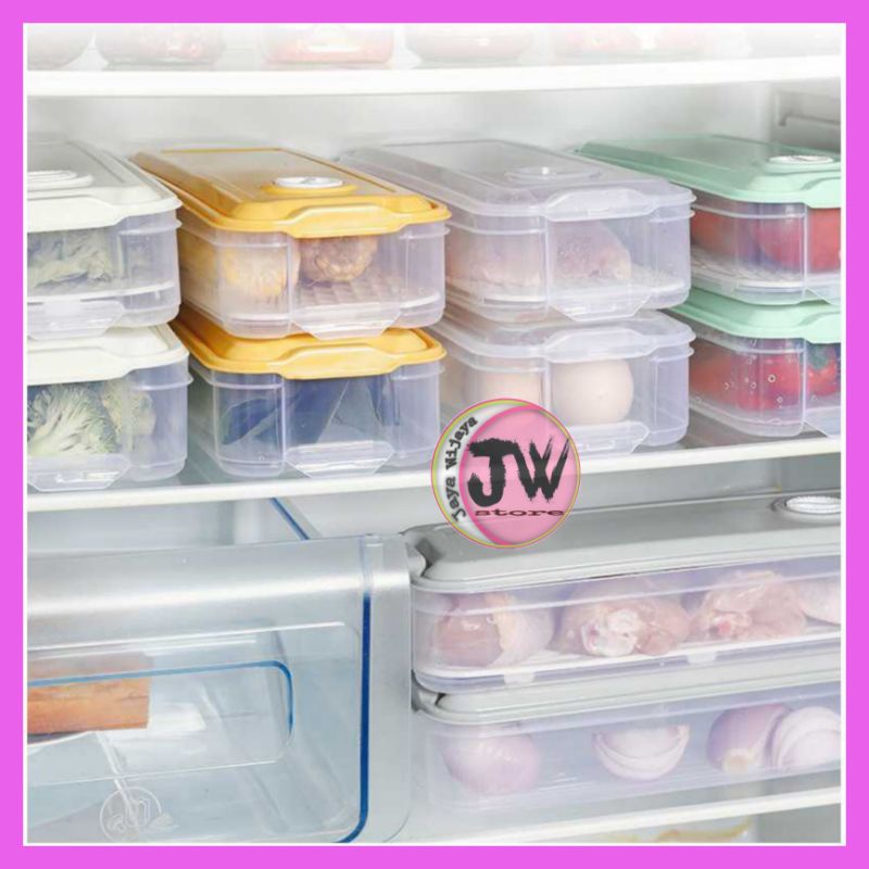 JW Kotak Makanan Sayur Berlubang Untuk Penyimpanan Di Kulkas