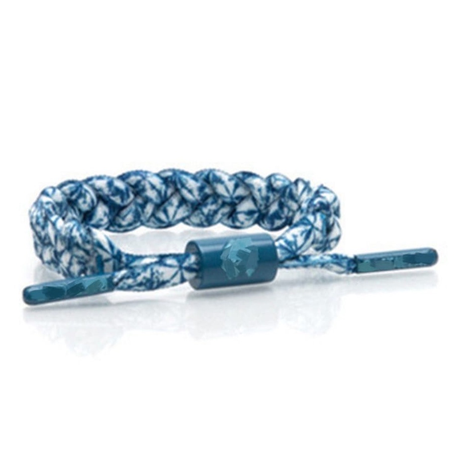 SHOELACES BRACELET KAIN UNISEX SILVER SOX LIGHT BLUE PRINTED FLOWER