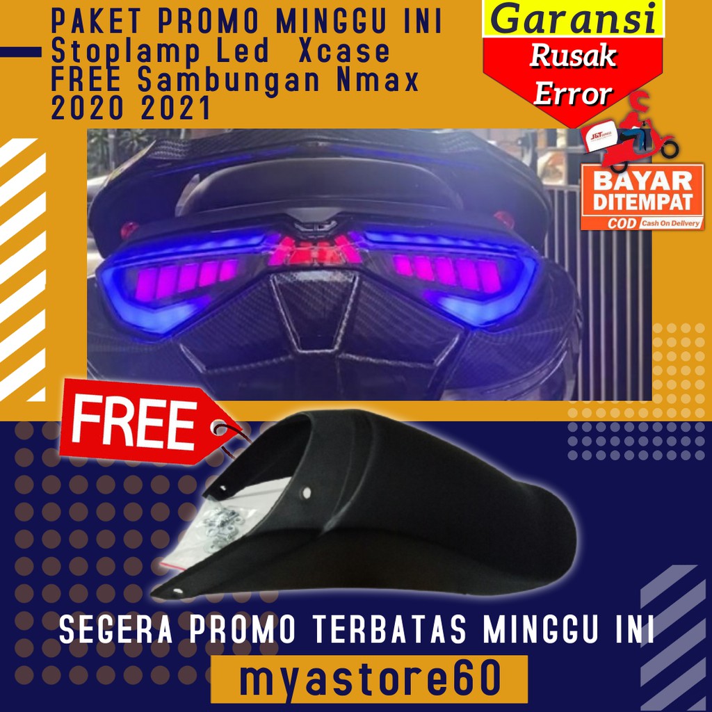 PAKET SPESIAL BIG SELL Stoplamp Led Xcase FREE Sambungan Depan Spakbor New Nmax 2020