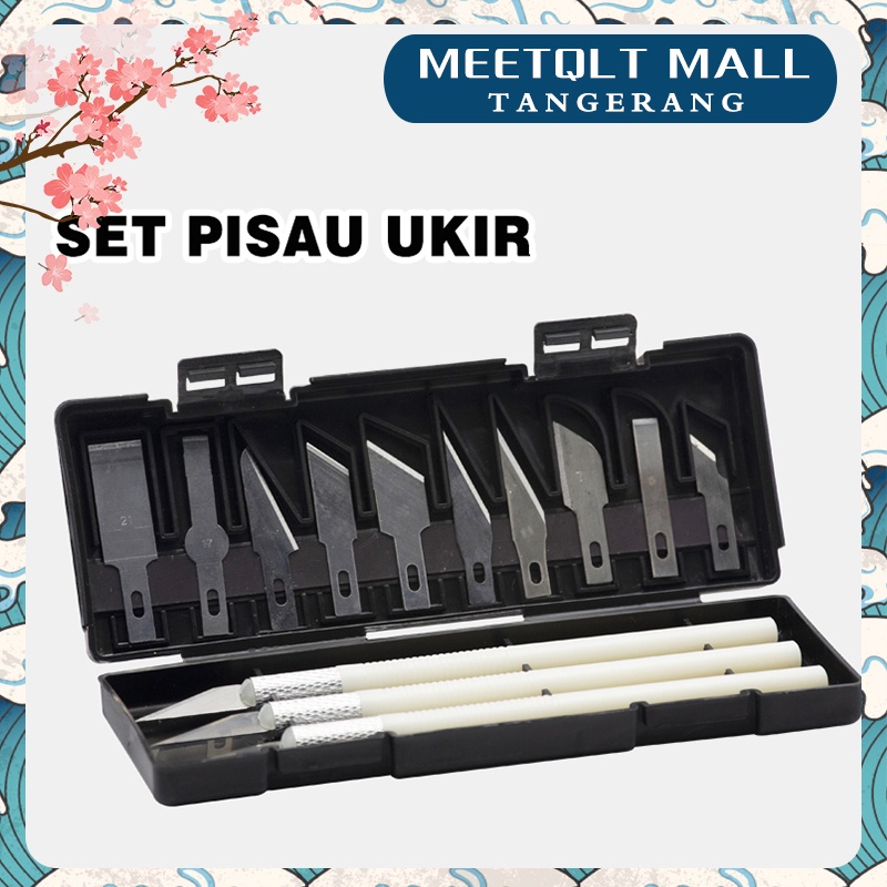 ★13 in 1★Pen Cutter Pisau Ukir Seni Wood Carving Knife Alat Pen Ukir Pahat Kayu Pisau