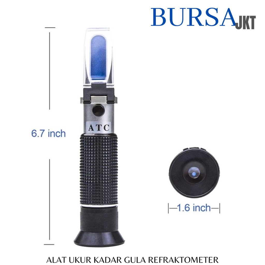 ALAT UKUR KADAR GULA REFRAKTOMETER BRIX 0 - 32% ATC UJI KEASLIAN MADU ANGGUR