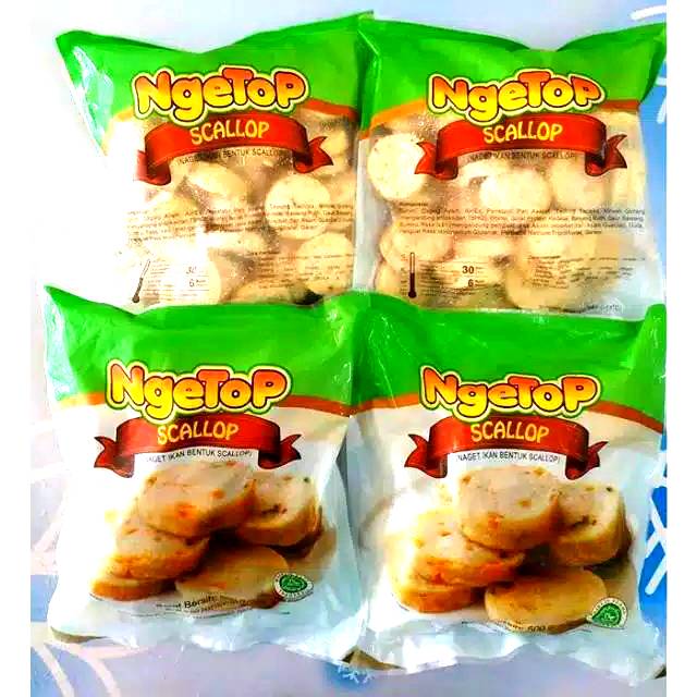 Makanan Daging Segar  NAGET IKAN NGETOP SCALLOP 500gr ( NAGET IKAN BENTUK SCALLOP )