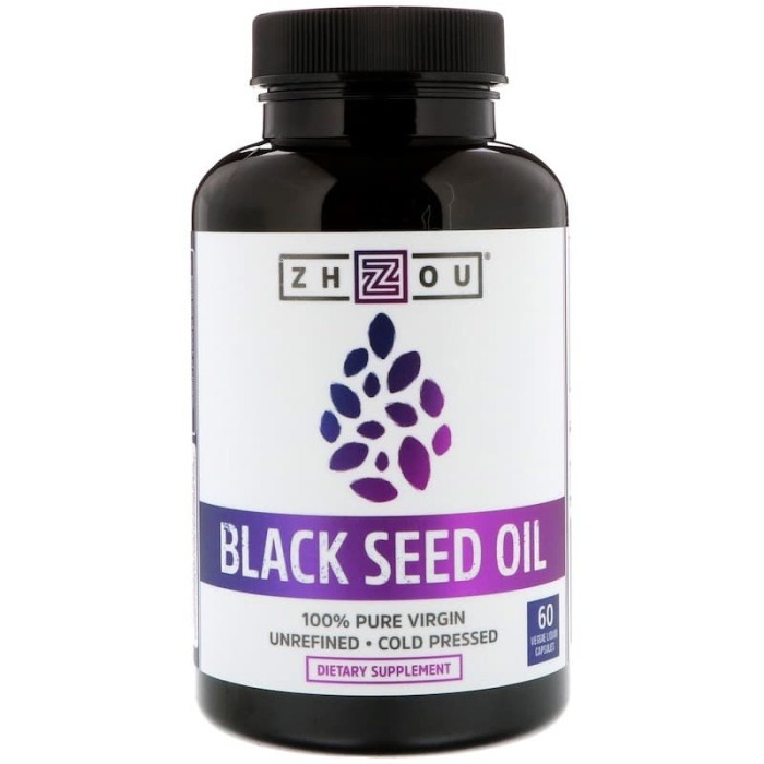 Zhou Nutrition Black Seed Oil 60 Vcaps Cold Pressed / Blackseed