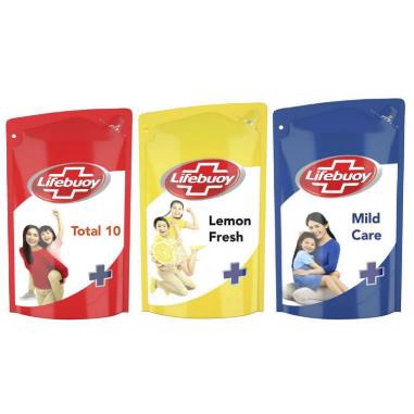 ^ KYRA ^ Lifebuoy Sabun Mandi Pouch Refill Total 10 Cool Fresh Mild Care Lemon fresh Lifeboy - Netto 250 ml