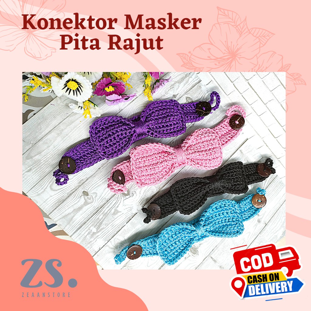Konektor Strap Tali Pengait Sambungan Masker Rajut Pita Hijab Jilbab Wanita Connector Conector Conek