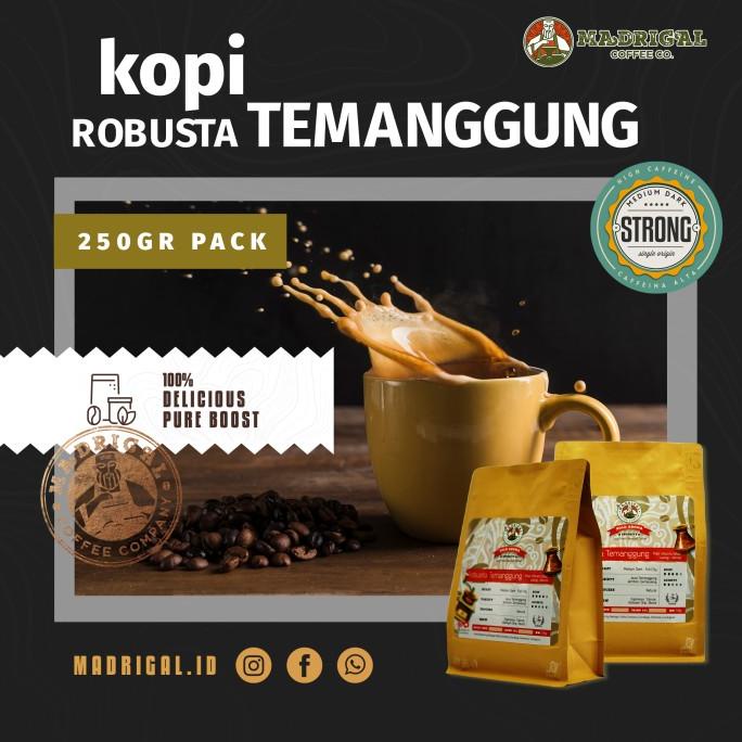 

[COD] Fresh Robusta Temanggung Natural Medium Dark Full City 250GR 0.25KG [COD]