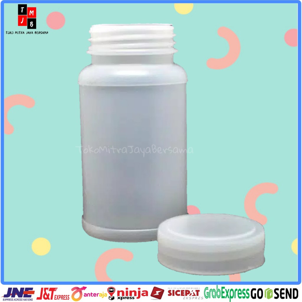 BOTOL HDPE KAPSUL NATURAL 80 100ML BOTOL OBAT PLASTIK NATURAL 100 ML